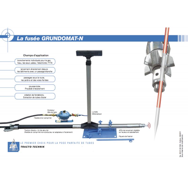 location de fusée de forage d. 75 d 100 d  130 mm